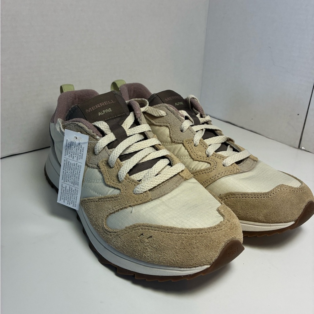 Merrell Women's Alpine Tan and Cream Sneakers